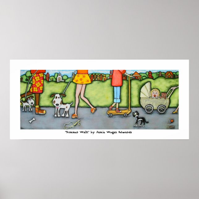 Summer Walk With Dogs and Cats Poster (Front)