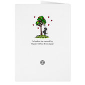 Summer Water Fun Black Labrador Cartoon Cards (Back)
