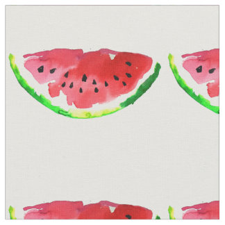 Summer Watercolor Watermelon Fabric