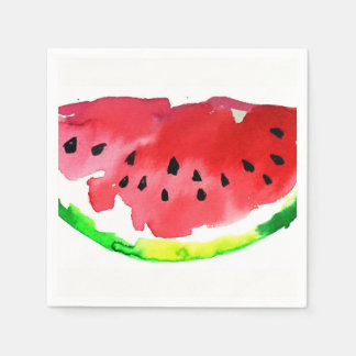 Summer Watercolor Watermelon Napkins