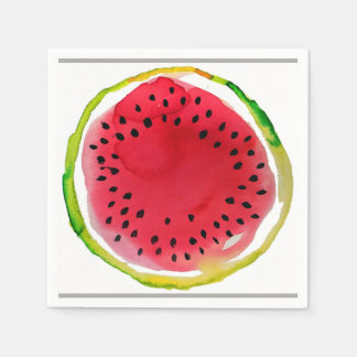 Summer Watercolor Watermelon Paper Napkins