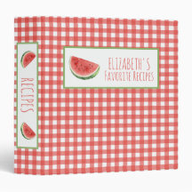 Summer Watermelon and Red Gingham Plaid Recipe