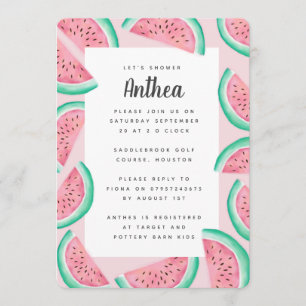 SUMMER WATERMELON BABY SHOWER INVITE