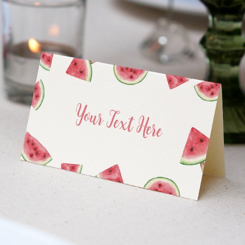 Summer Watermelon Birthday Place Card