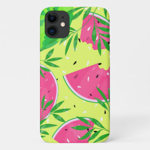 Summer Watermelon Branches Seeds Bright Tropical iPhone 11 Case