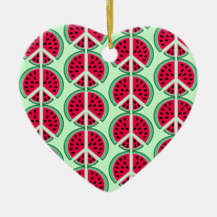 Summer Watermelon Ceramic Ornament