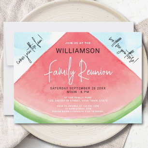Summer Watermelon Family Reunion  Invitation