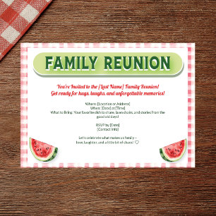 Summer Watermelon Family Reunion Invitation