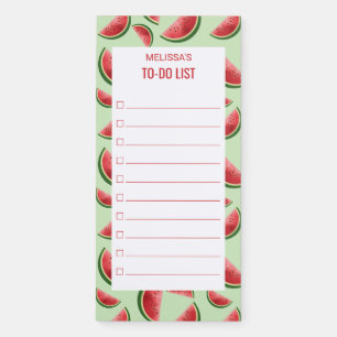 Summer Watermelon Fruit Slices Pattern To-Do List Magnetic Notepad