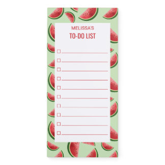 Summer Watermelon Fruit Slices Pattern To-Do List Magnetic Notepad