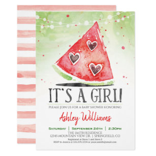 Watermelon Baby Shower Invitations Zazzle