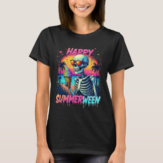 Summer Watermelon Jack-o-lantern Happy Summerween T-Shirt