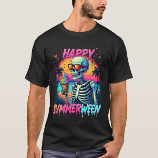 Summer Watermelon Jack-o-lantern Happy Summerween T-Shirt