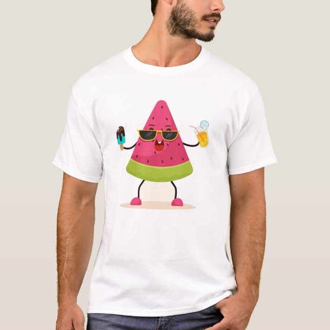 Summer watermelon kawaii T-Shirt (Front)
