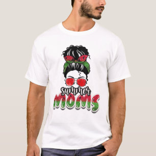 Summer Watermelon Mom Life Melon Mom Watermelon Da T-Shirt