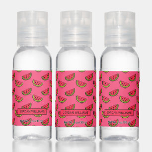 Summer Watermelon on Pink Pattern Hand Sanitizer