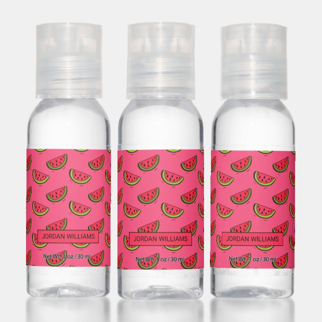 Summer Watermelon on Pink Pattern Hand Sanitizer (Set)