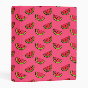 Summer Watermelon on Pink Pattern Mini Binder