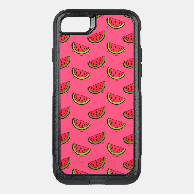 Summer Watermelon on Pink Pattern Otterbox iPhone Case (Back)