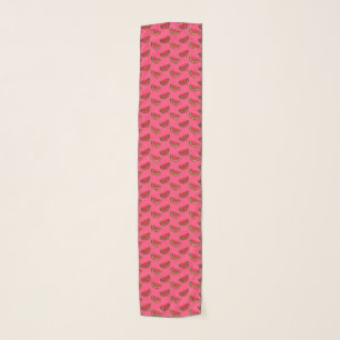 Summer Watermelon on Pink Pattern Scarf