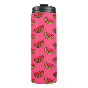 Summer Watermelon on Pink Pattern Thermal Tumbler