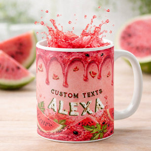 Summer Watermelon Retro Party Fruit Favor Custom Coffee Mug