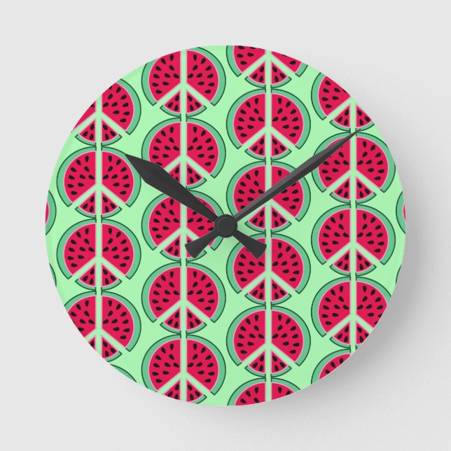 Summer Watermelon Round Clock (Front)