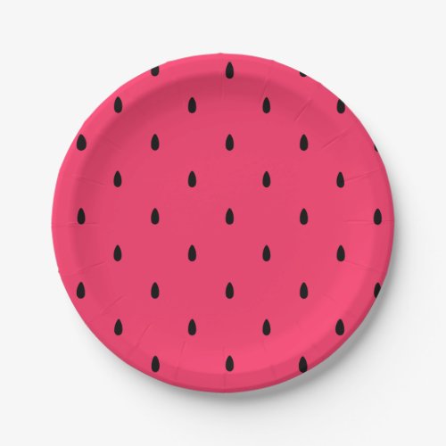 Summer Watermelon seed seamless pattern Paper Plates