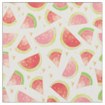 Summer Watermelon Slices &amp; Gold Heart Pattern Fabric