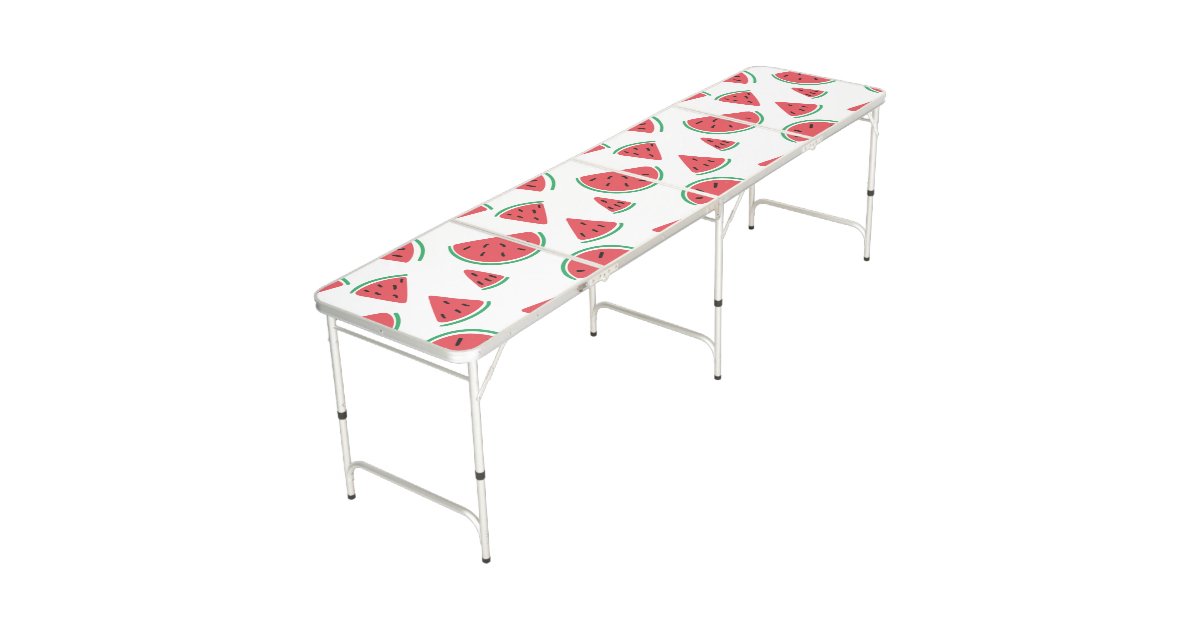 Summer Watermelon Slices Pattern Beer Pong Table Zazzle Com