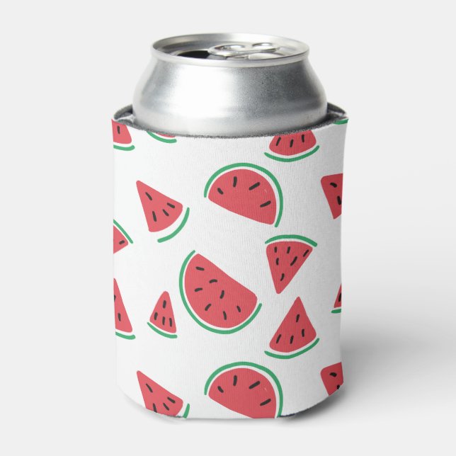 Summer Watermelon Slices Pattern Can Cooler (Can Front)