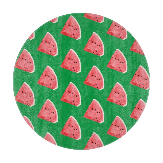 Summer Watermelon Slices Pattern  Cutting Board (Front)
