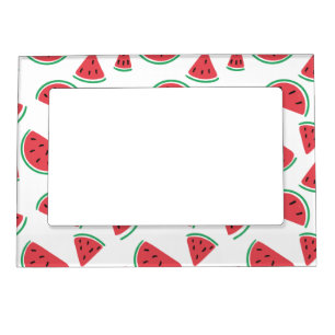 Summer Watermelon Slices Pattern Magnetic Frame