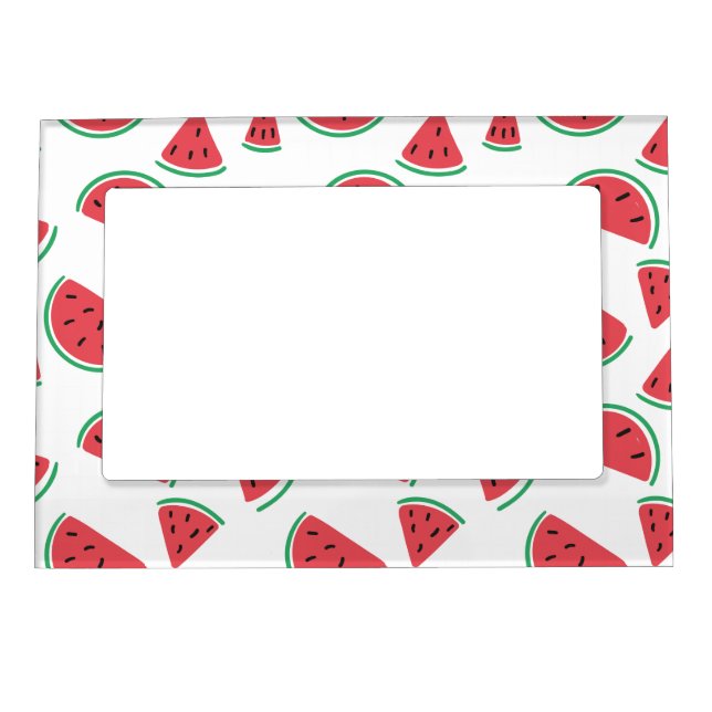 Summer Watermelon Slices Pattern Magnetic Frame (Front)