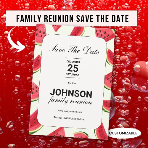 Summer Watermelon Theme Family Reunion Save The Date