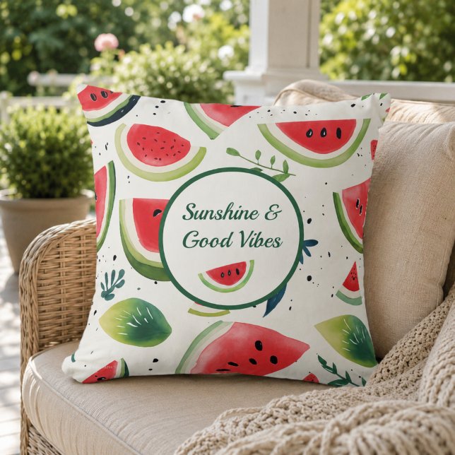 Summer Watermelon Throw Pillow (Creator Uploaded)