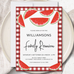 Summer Watermelons Family Reunion  Invitation