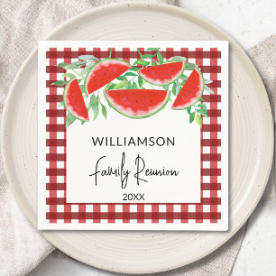 Summer Watermelons Family Reunion Napkins