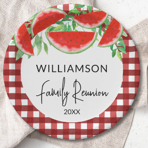 Summer Watermelons Family Reunion Paper Plates
