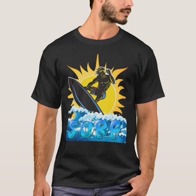  Summer Wave Surfing T-Shirt (Front)