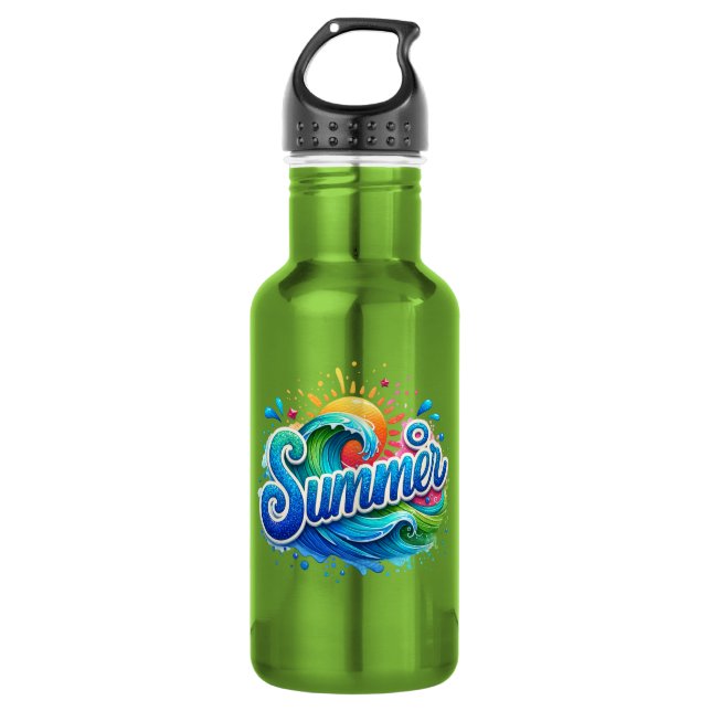 Summer Waves Reusable Water Bottle (Front)