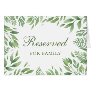 Summer wedding. Botanical garden reserved sign Cards