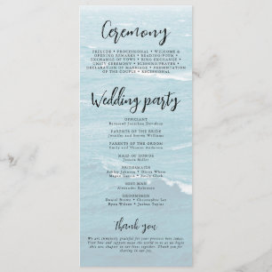 Summer wedding by the blue wavy sea ombre ocean program