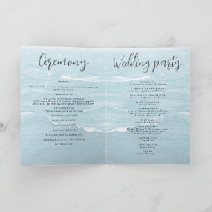 Summer wedding by the blue wavy sea ombre ocean program