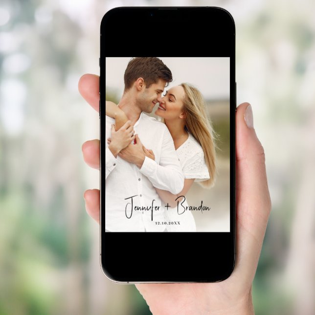 Summer Wedding hand sketched Save the Date Invitation (Front Digital)