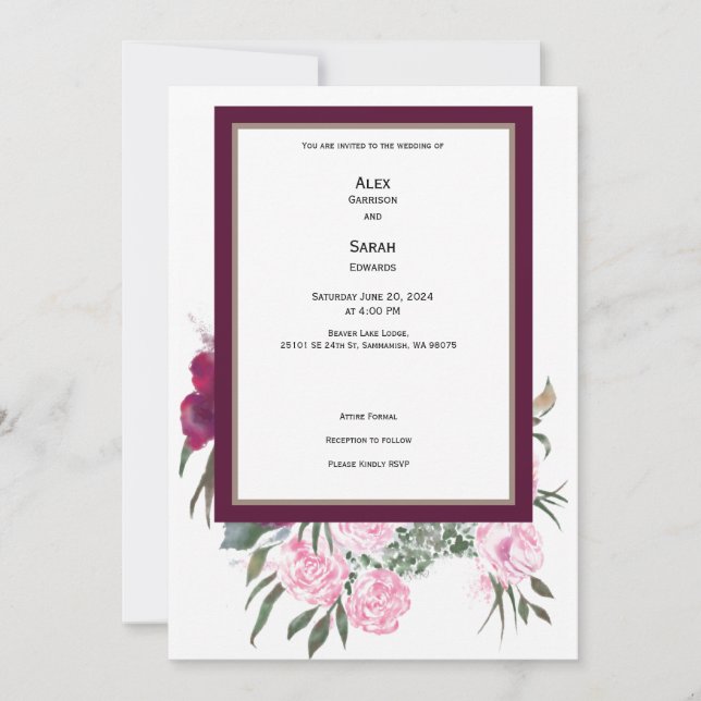 Summer wedding invitation (Front)