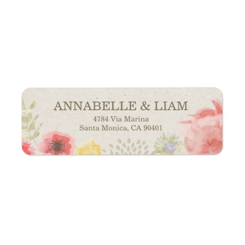 Summer Wedding Invitation Address Label