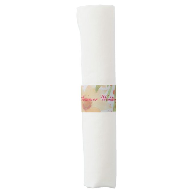 Summer Wedding Napkin Band (Front)