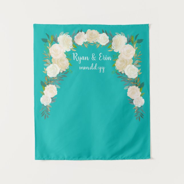Summer Wedding Reception Backdrop Photo Booth Prop (Front)