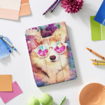 Summer Welsh Corgi with Glasses iPad Pro Cover
